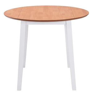 Esstisch Klappbar Rund MDF Weiß