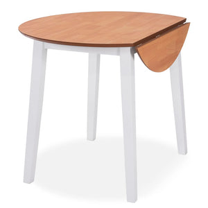 vidaXL Table de Salle à Manger Pliante Ronde MDF Blanc