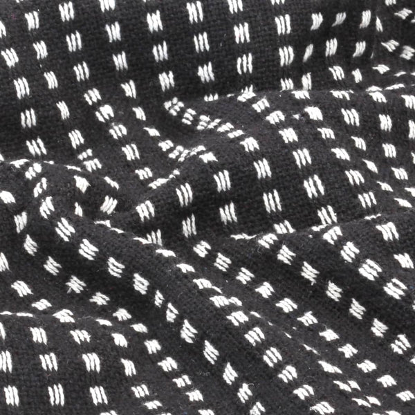 vidaXL Plaid en coton à carreaux 220x250 cm Noir