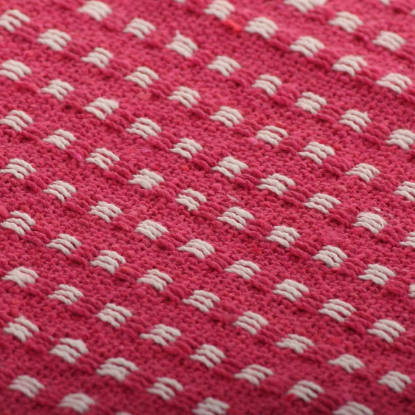 vidaXL Cotton Plaid Throw 125x150 cm Pink