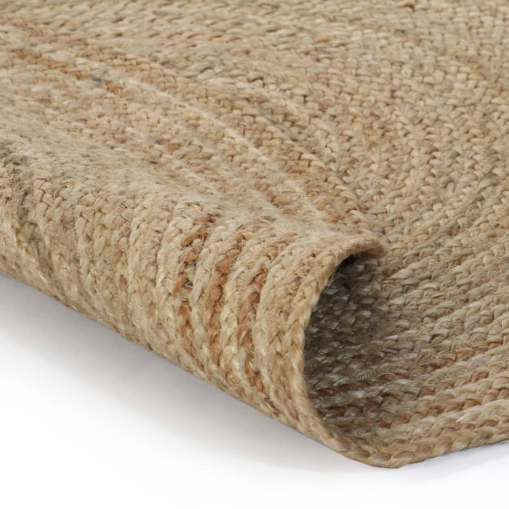 vidaXL Tapis en jute tressé 90 cm rond