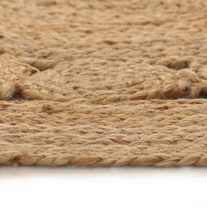 vidaXL Tapis à motif tressé Jute 90 cm Rond