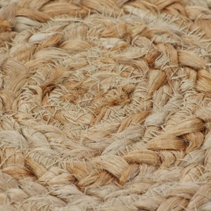 vidaXL Tapis à motif tressé Jute 90 cm Rond