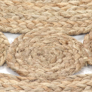 vidaXL Tapis en jute tressé motif rond 120 cm
