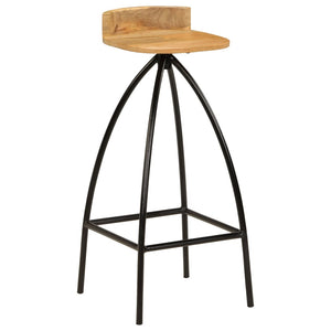 vidaXL Tabourets de bar 2 pcs Bois de manguier massif