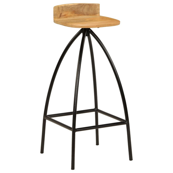 vidaXL Tabourets de bar 2 pcs Bois de manguier massif