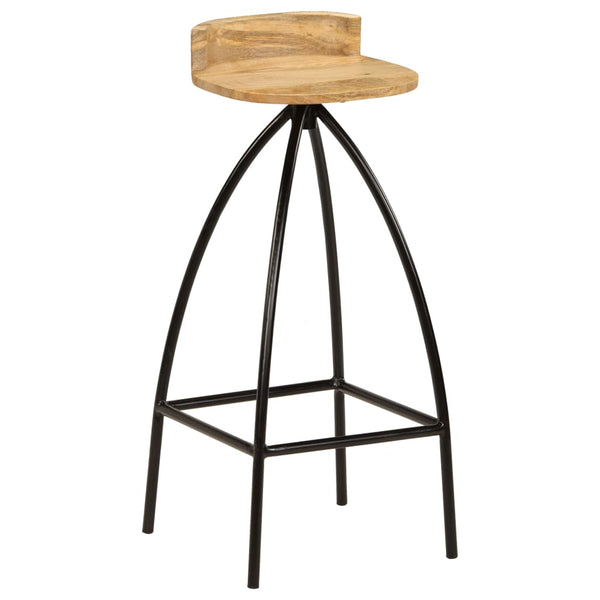 vidaXL Tabourets de bar 2 pcs Bois de manguier massif