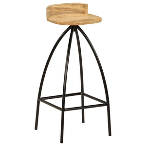 vidaXL Tabourets de bar 2 pcs Bois de manguier massif