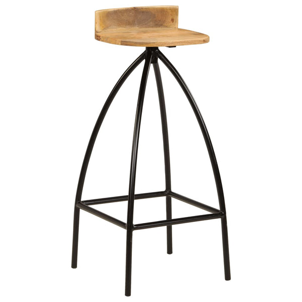 vidaXL Tabourets de bar 2 pcs Bois de manguier massif