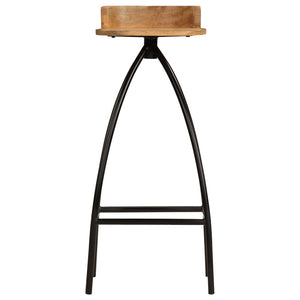 vidaXL Tabourets de bar 2 pcs Bois de manguier massif