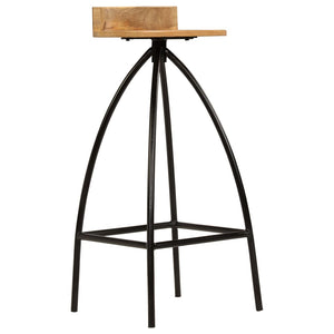 vidaXL Tabourets de bar 2 pcs Bois de manguier massif