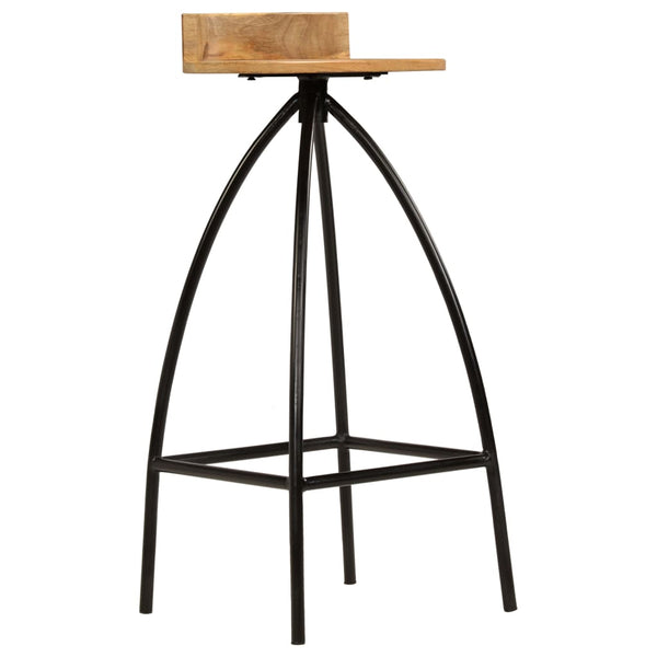 vidaXL Tabourets de bar 2 pcs Bois de manguier massif