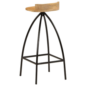 vidaXL Tabourets de bar 2 pcs Bois de manguier massif