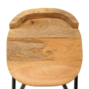 vidaXL Tabourets de bar 2 pcs Bois de manguier massif