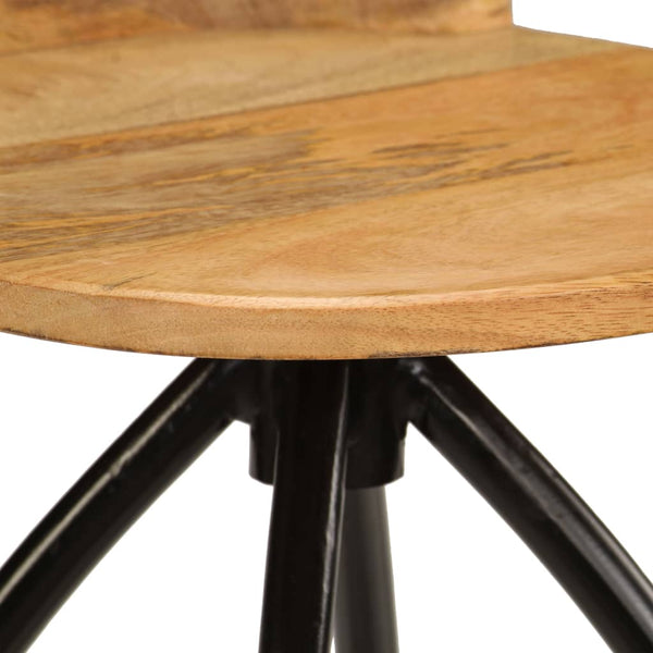vidaXL Tabourets de bar 2 pcs Bois de manguier massif