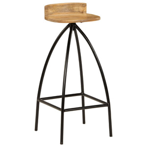 vidaXL Tabourets de bar 2 pcs Bois de manguier massif