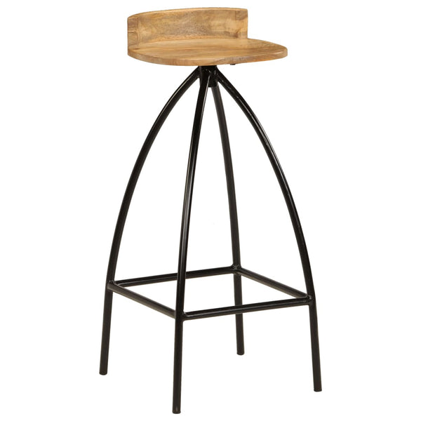 vidaXL Tabourets de bar 2 pcs Bois de manguier massif