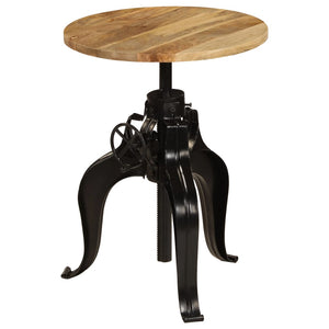 vidaXL Table de bar en bois de manguier massif 60x(76-110) cm