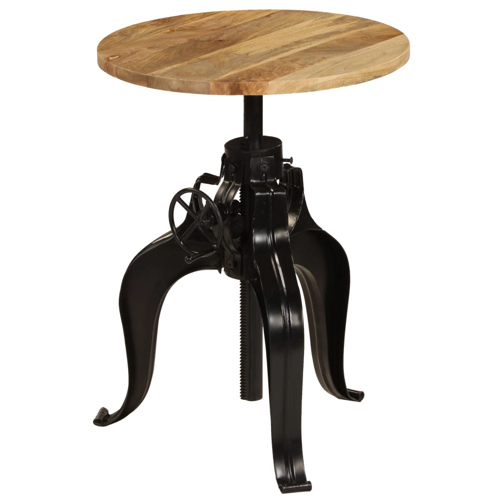 vidaXL Table de bar en bois de manguier massif 60x(76-110) cm