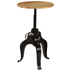 vidaXL Table de bar en bois de manguier massif 60x(76-110) cm