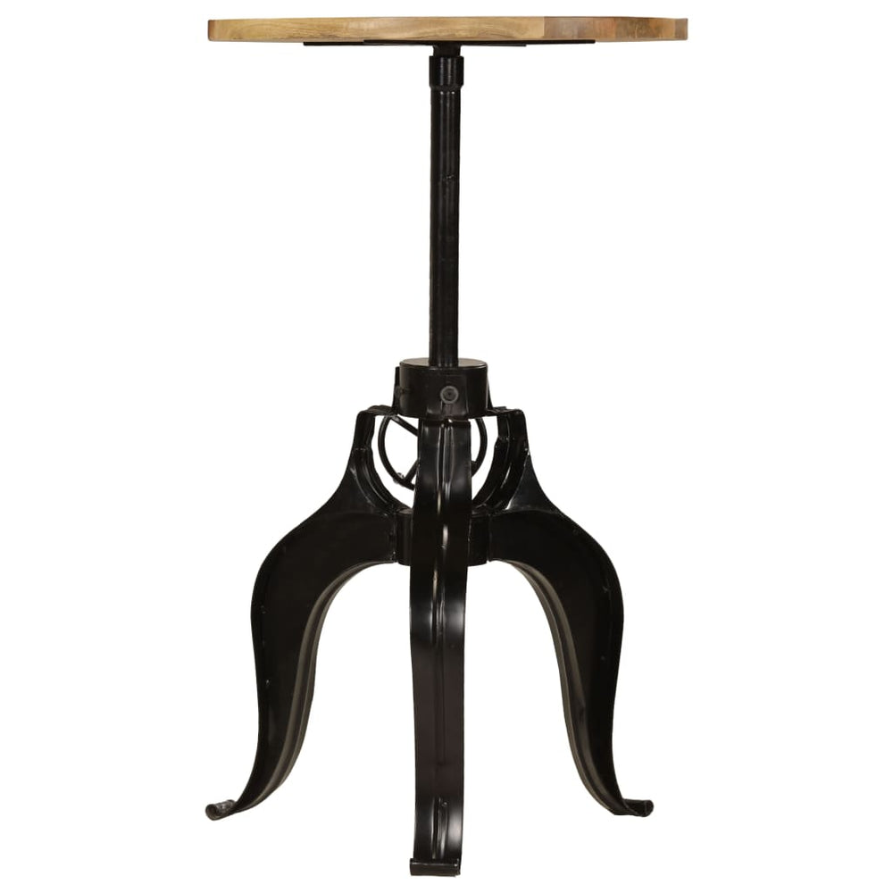 vidaXL Table de bar en bois de manguier massif 60x(76-110) cm
