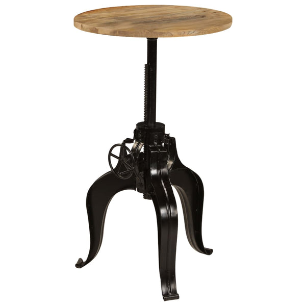 vidaXL Table de bar en bois de manguier massif 60x(76-110) cm