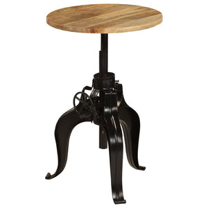 vidaXL Table de bar en bois de manguier massif 60x(76-110) cm
