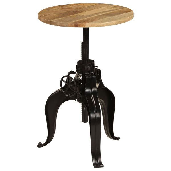 vidaXL Table de bar en bois de manguier massif 60x(76-110) cm