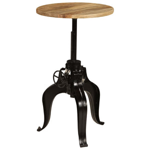 vidaXL Table de bar en bois de manguier massif 60x(76-110) cm
