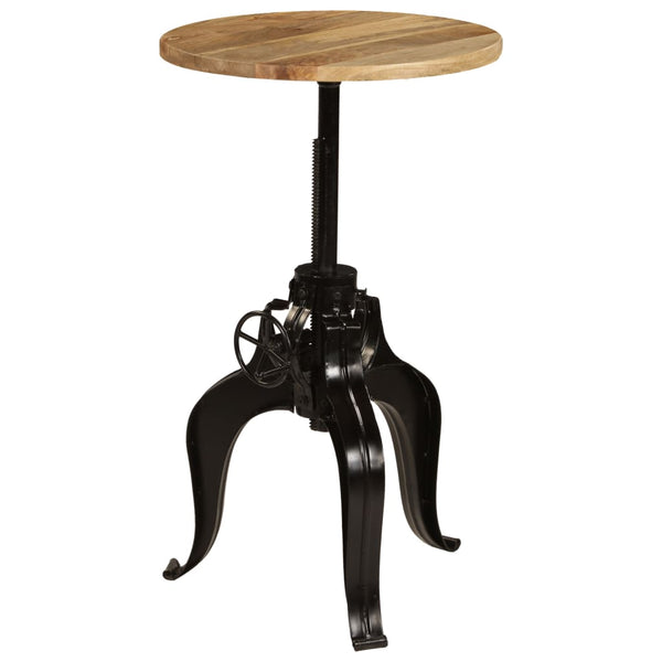 vidaXL Table de bar en bois de manguier massif 60x(76-110) cm