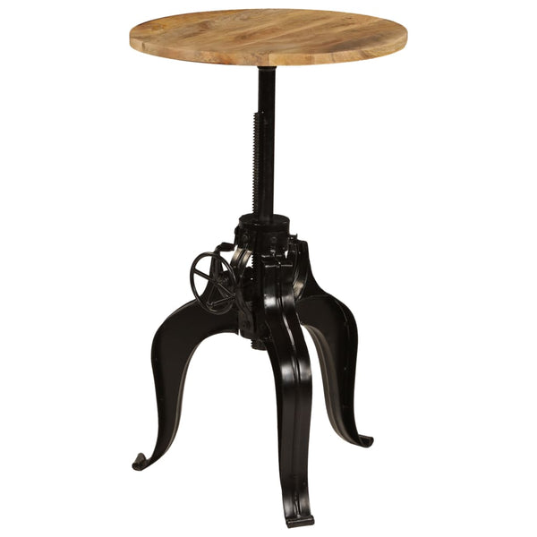 vidaXL Table de bar en bois de manguier massif 60x(76-110) cm