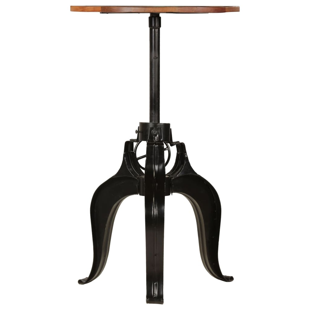 vidaXL Table de bar en bois de récupération massif 60x(76-110) cm