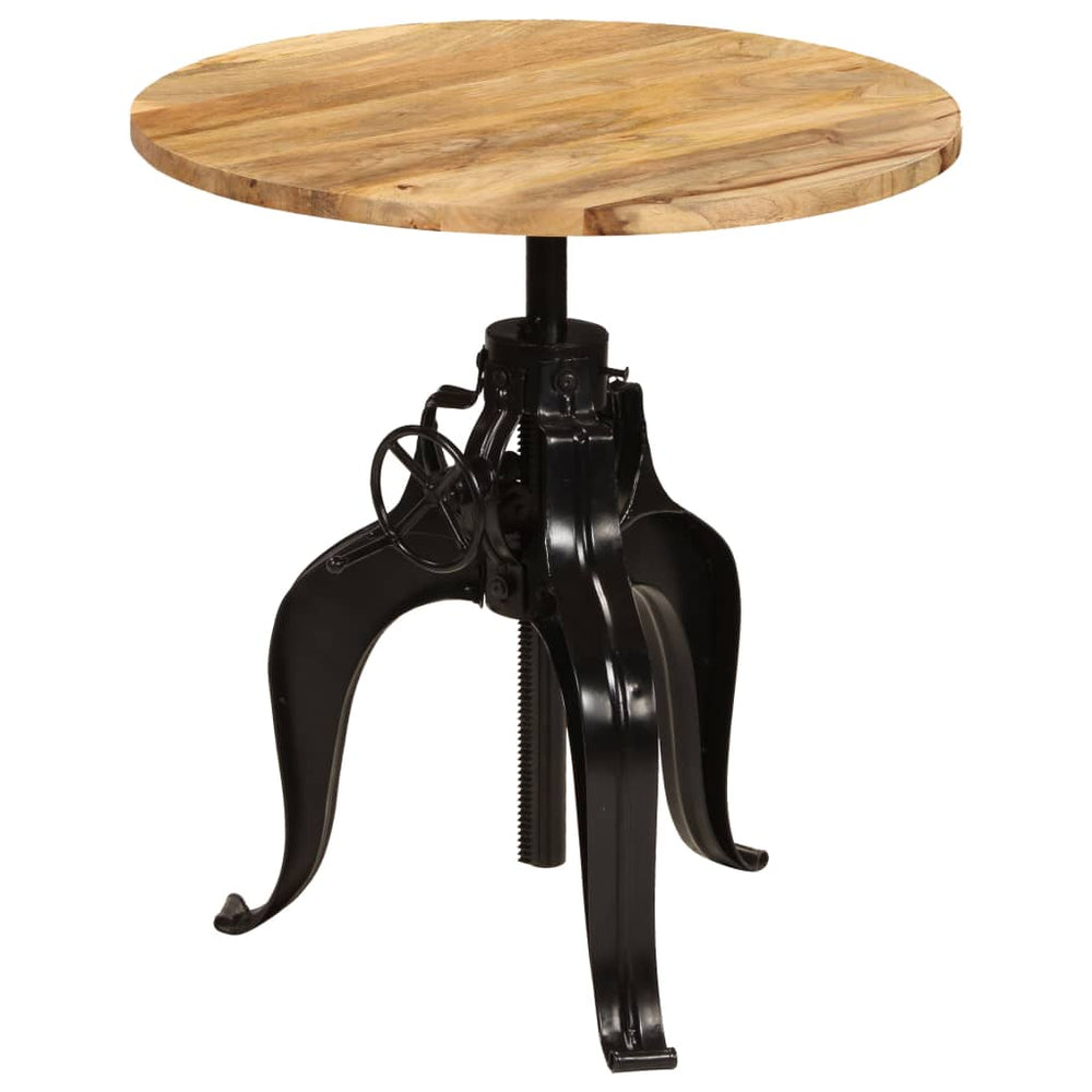 vidaXL Table de bar en bois de manguier massif 75x(76-110) cm