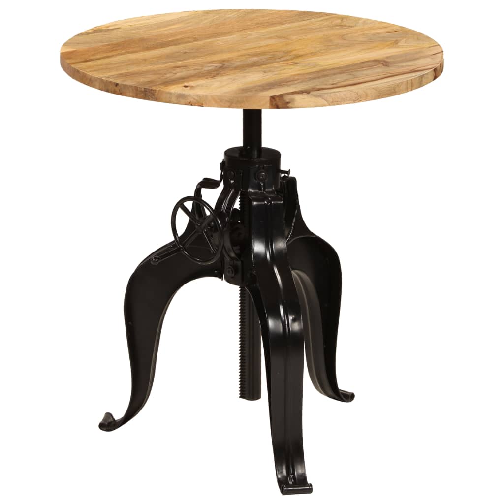 vidaXL Table de bar en bois de manguier massif 75x(76-110) cm