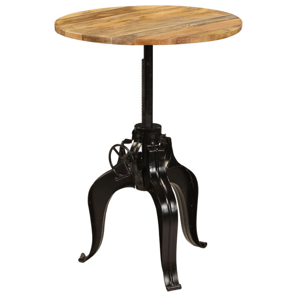 vidaXL Table de bar en bois de manguier massif 75x(76-110) cm