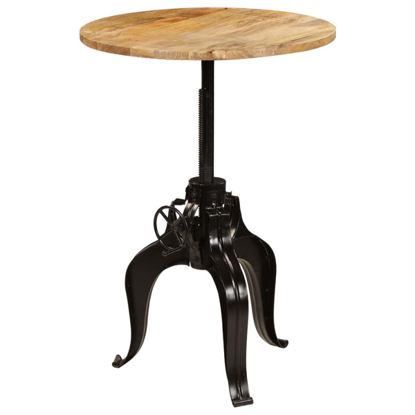 vidaXL Table de bar en bois de manguier massif 75x(76-110) cm