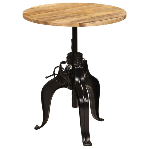 vidaXL Table de bar en bois de manguier massif 75x(76-110) cm