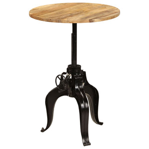 vidaXL Table de bar en bois de manguier massif 75x(76-110) cm
