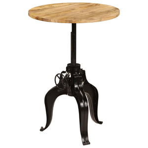 vidaXL Table de bar en bois de manguier massif 75x(76-110) cm