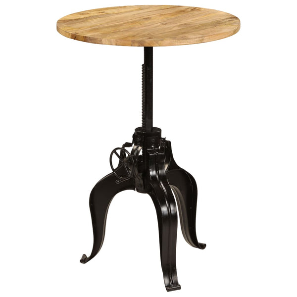 vidaXL Table de bar en bois de manguier massif 75x(76-110) cm