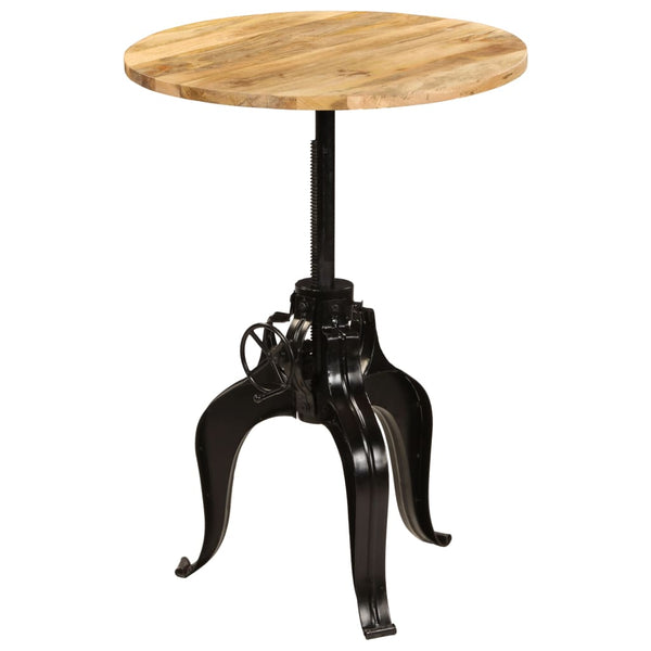 vidaXL Table de bar en bois de manguier massif 75x(76-110) cm