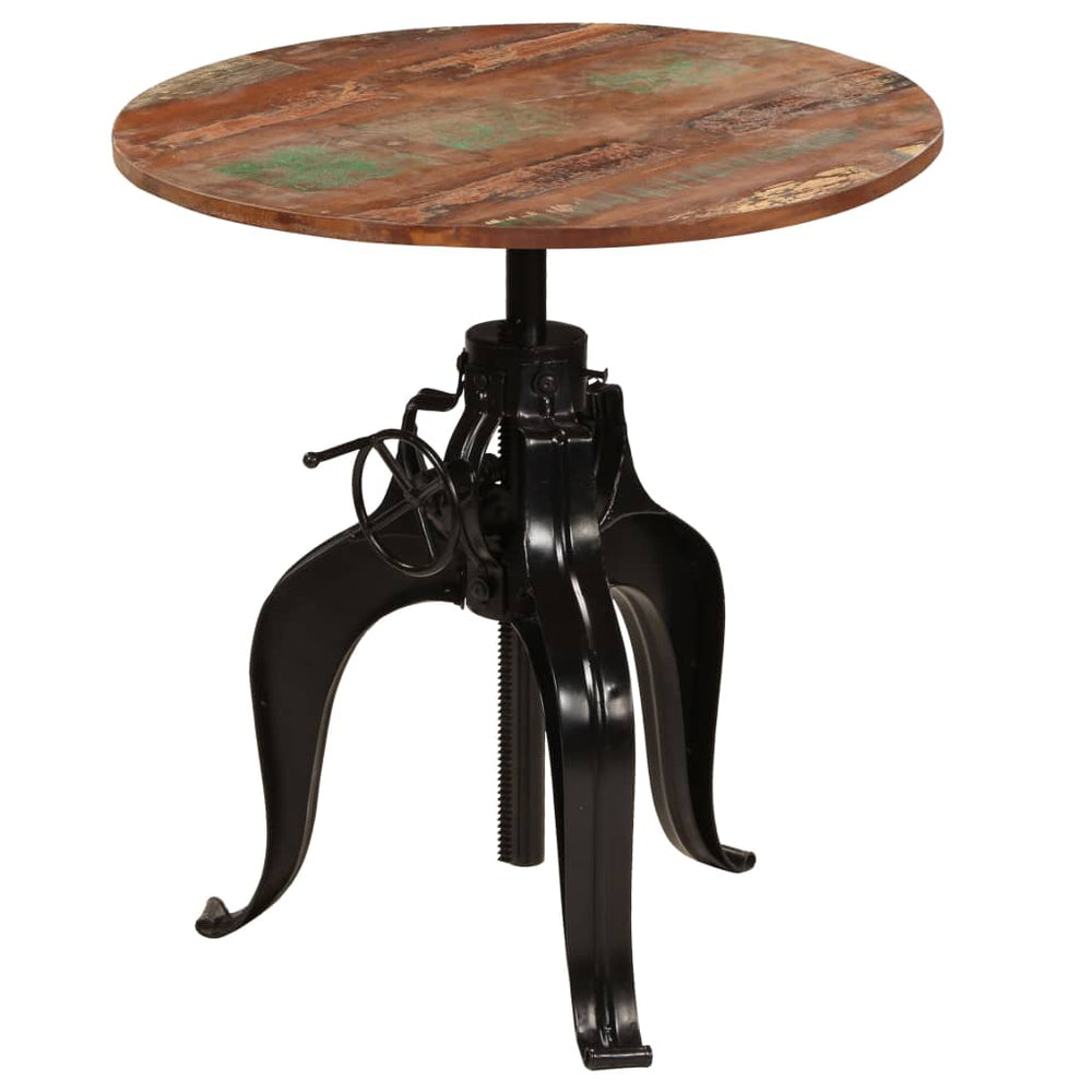 vidaXL Table de bar en bois de récupération massif 75x(76-110) cm