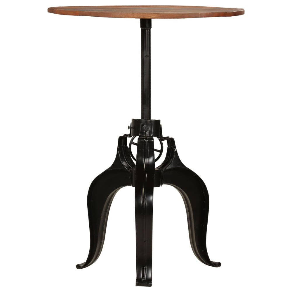 vidaXL Table de bar en bois de récupération massif 75x(76-110) cm