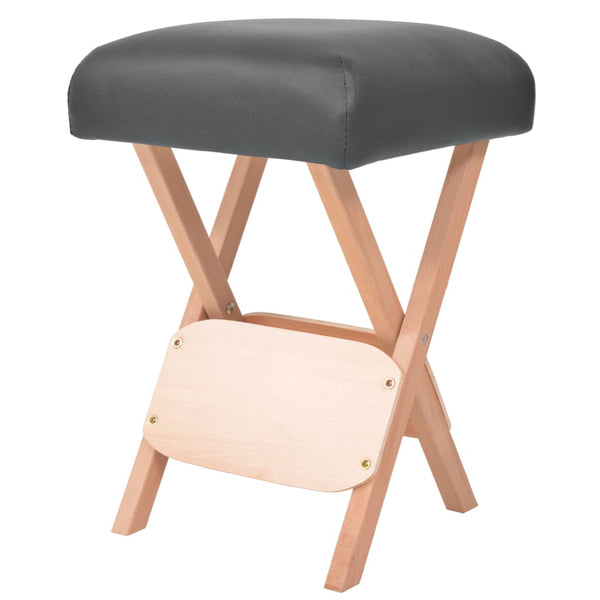 Massage-Klapphocker Schwarz, 12 cm Sitzpolster