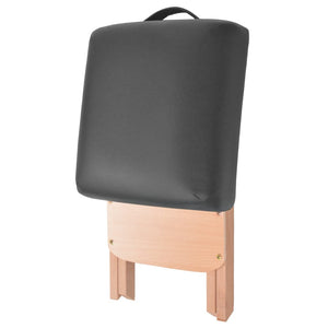 Massage-Klapphocker Schwarz, 12 cm Sitzpolster