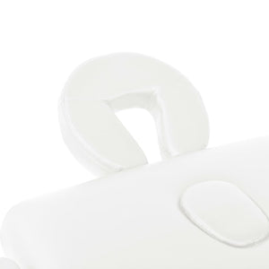 vidaXL Table de massage pliable à 2 zones 10 cm assise Blanc