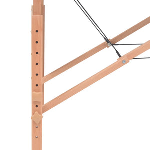 Massageliege 2-Zonen mit Hocker Klappbar 10 cm Sitz Schwarz
