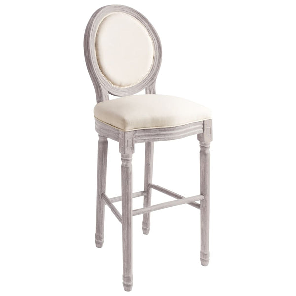 vidaXL Tabourets de bar 2 pcs Blanc Tissu