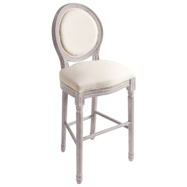 vidaXL Tabourets de bar 2 pcs Blanc Tissu