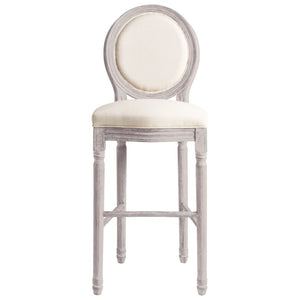 vidaXL Tabourets de bar 2 pcs Blanc Tissu